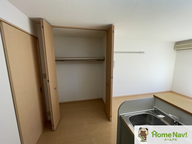 収納　大きな収納で荷物もすっきり片付きます。