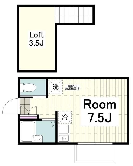 逗子市沼間のアパートの間取り