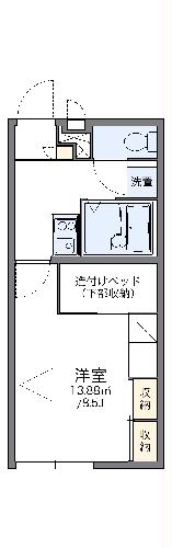 レオパレスラフォーレ倉吉の間取り