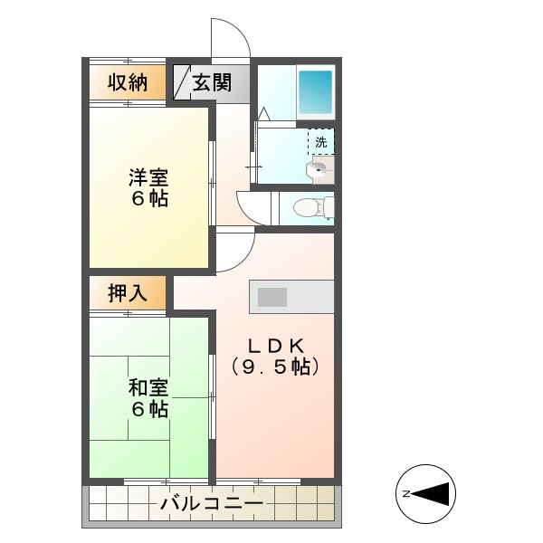 津久井ハイツ1号館の間取り