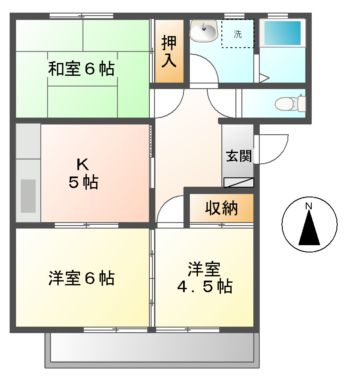 アベニュー若楠の間取り