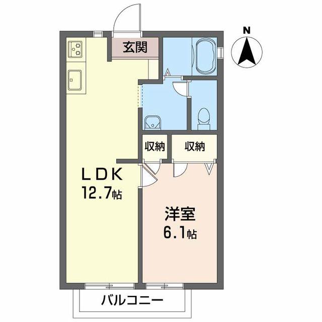 メゾン北野III　Ａ棟の間取り