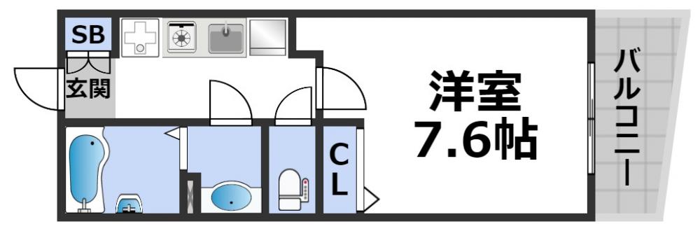 ルクレ阿波座レジデンスの間取り