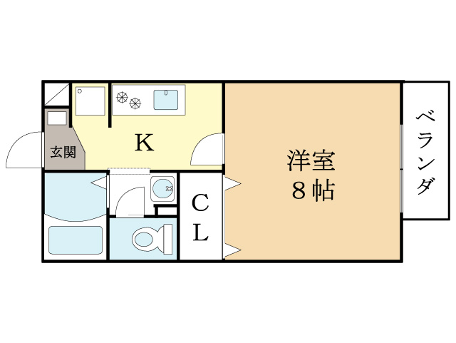 ウィルコート精華A棟の間取り