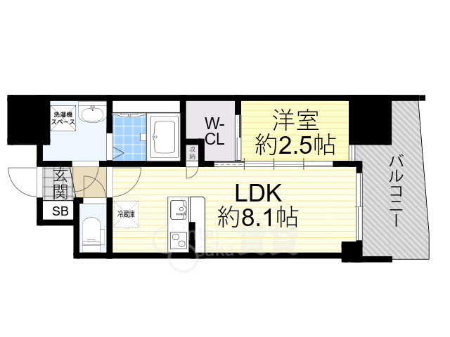 セレニテ新大阪ミラク弐番館の間取り