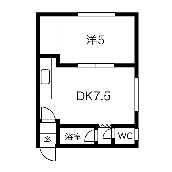 誠ハイツAの間取り