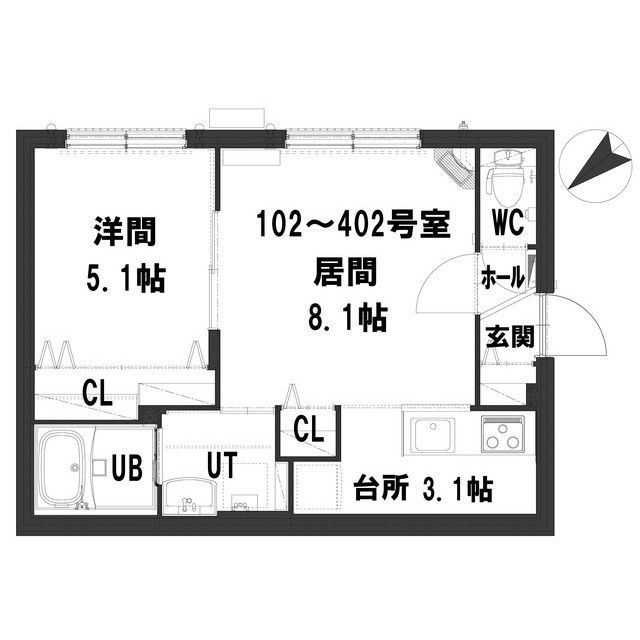 グランメールＳａｒａの間取り