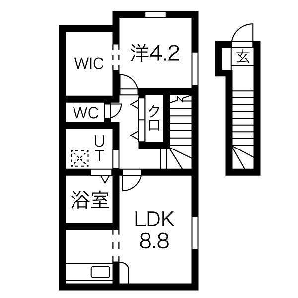 東根市小林のアパートの間取り