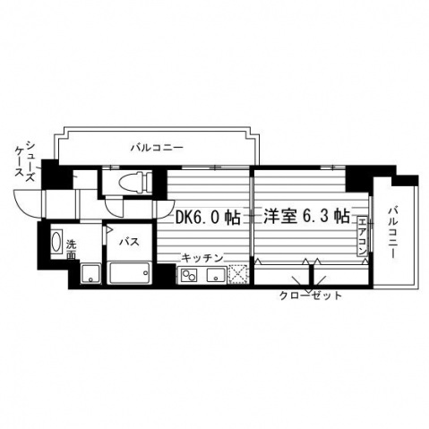 レジディア仙台宮町の間取り