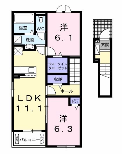 フレンズ久保　Ｃの間取り