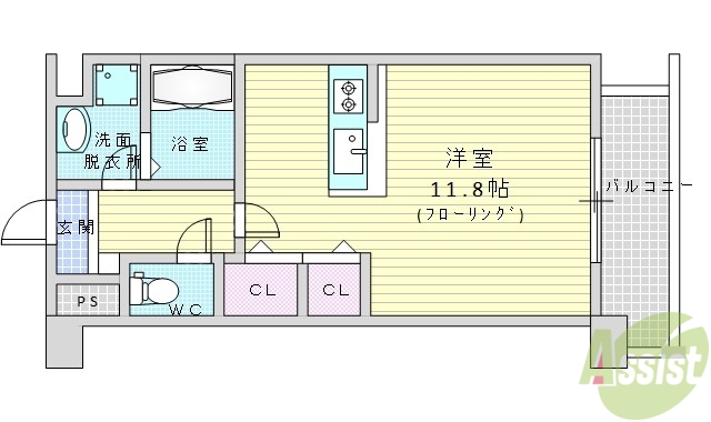 箕面市小野原西のマンションの間取り