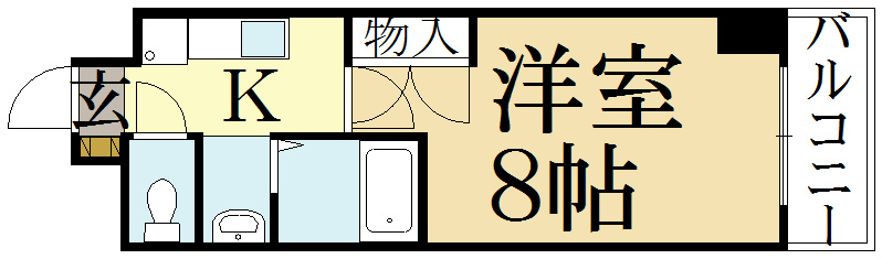 京都市左京区下鴨南野々神町のマンションの間取り