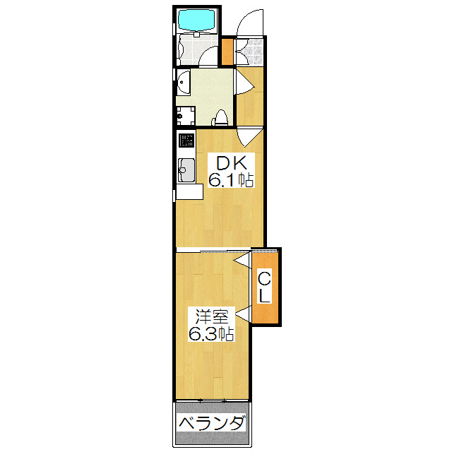 京都市左京区東丸太町のマンションの間取り