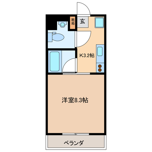 大垣市中野町のマンションの間取り