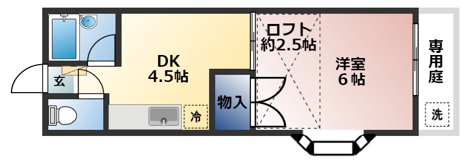 レオパレス21下曽根の間取り