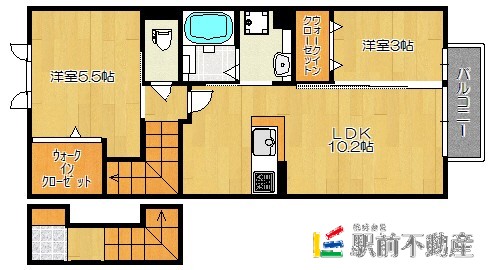 クローバーハイツ伸館Ｂ棟の間取り