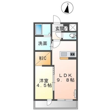 熊本市南区南高江のアパートの間取り