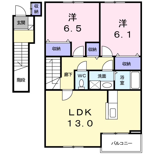 アーバン縄手Ｂの間取り