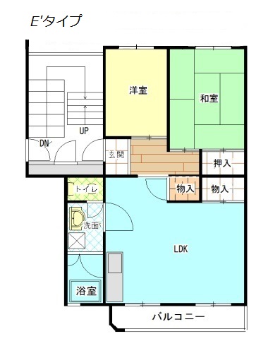 公社賃貸SMALIO 鴨谷台の間取り