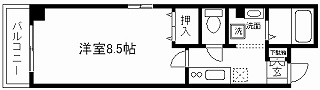 京都市中京区織物屋町のマンションの間取り