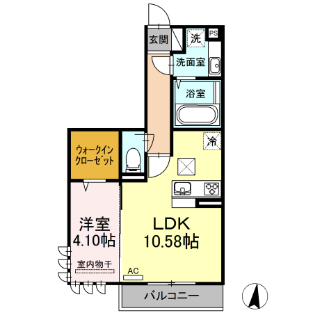 菊池郡菊陽町大字津久礼のアパートの間取り