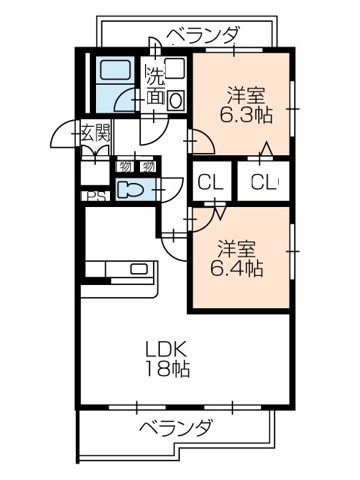 リヴァージュ菰口の間取り