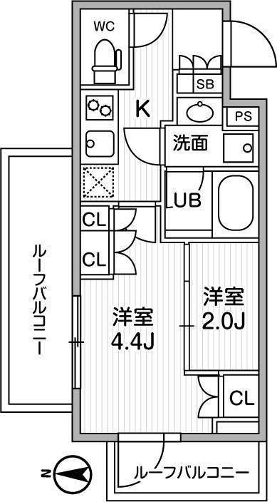 江東区白河のマンションの間取り