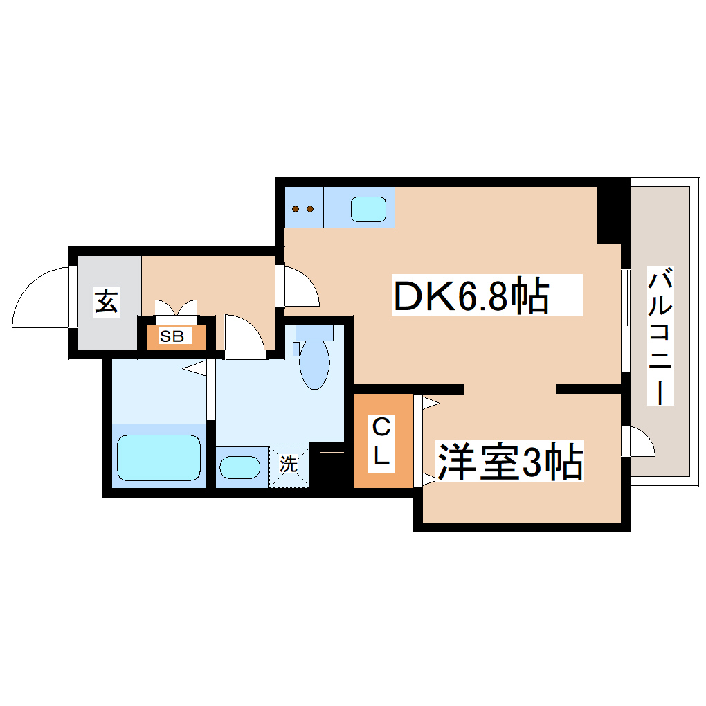 メリディアン八木山駅前の間取り