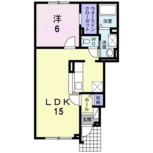 滝川市花月町のアパートの間取り