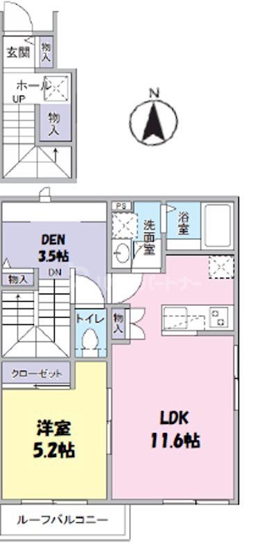 足立区古千谷本町のアパートの間取り