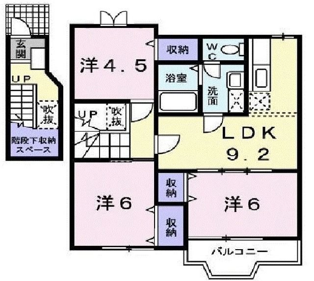 ヌーベル稲木　Ｂの間取り