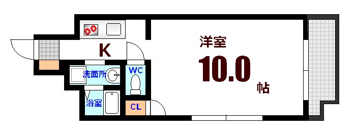 広島市中区袋町のマンションの間取り