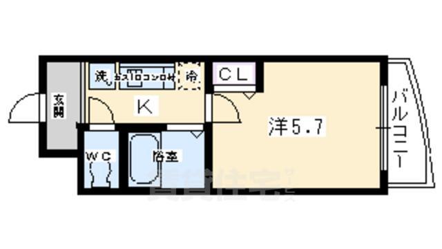 京都市中京区壬生東淵田町のマンションの間取り