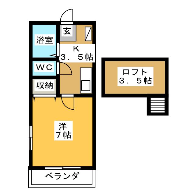 コーポＳの間取り