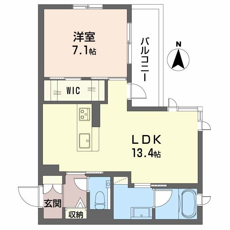 シャーメゾン　アスピレーション　エイワの間取り