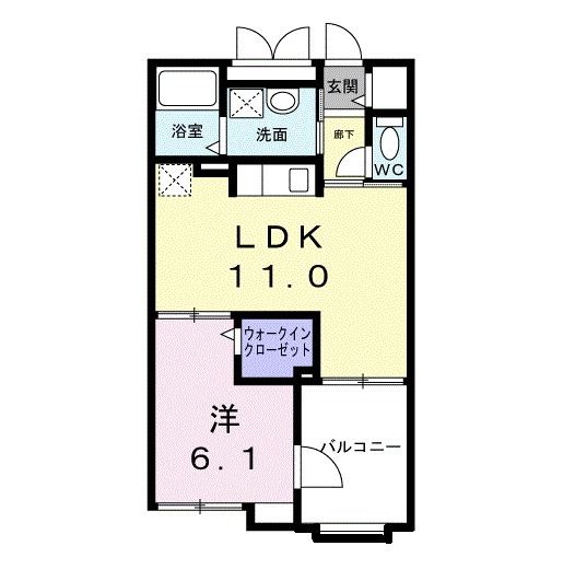 調布市西つつじケ丘のアパートの間取り