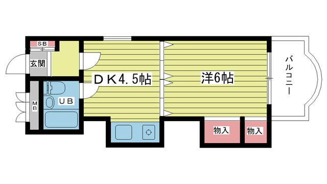 豊中市柴原町のマンションの間取り