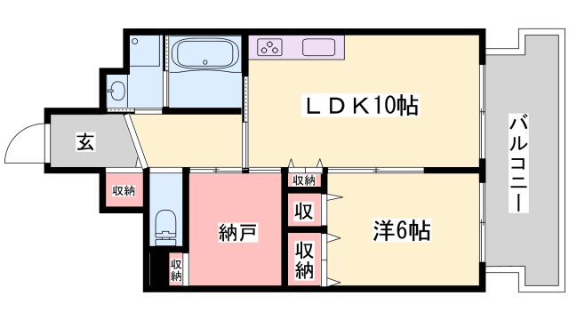 姫路市北条のマンションの間取り