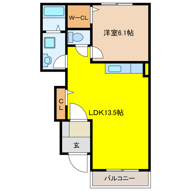 安八郡神戸町大字神戸のアパートの間取り