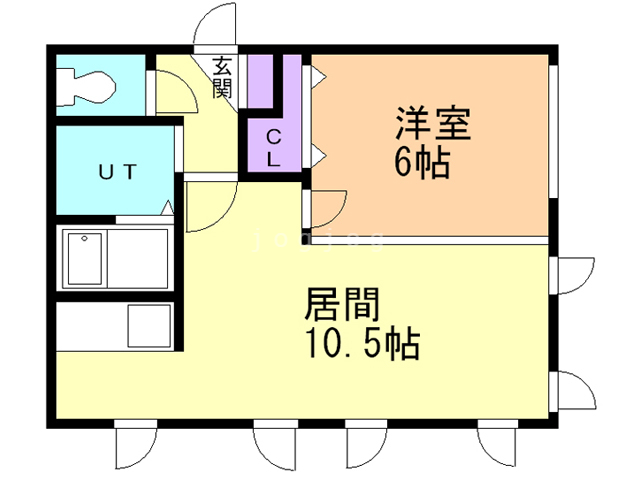 札幌市白石区菊水二条のアパートの間取り