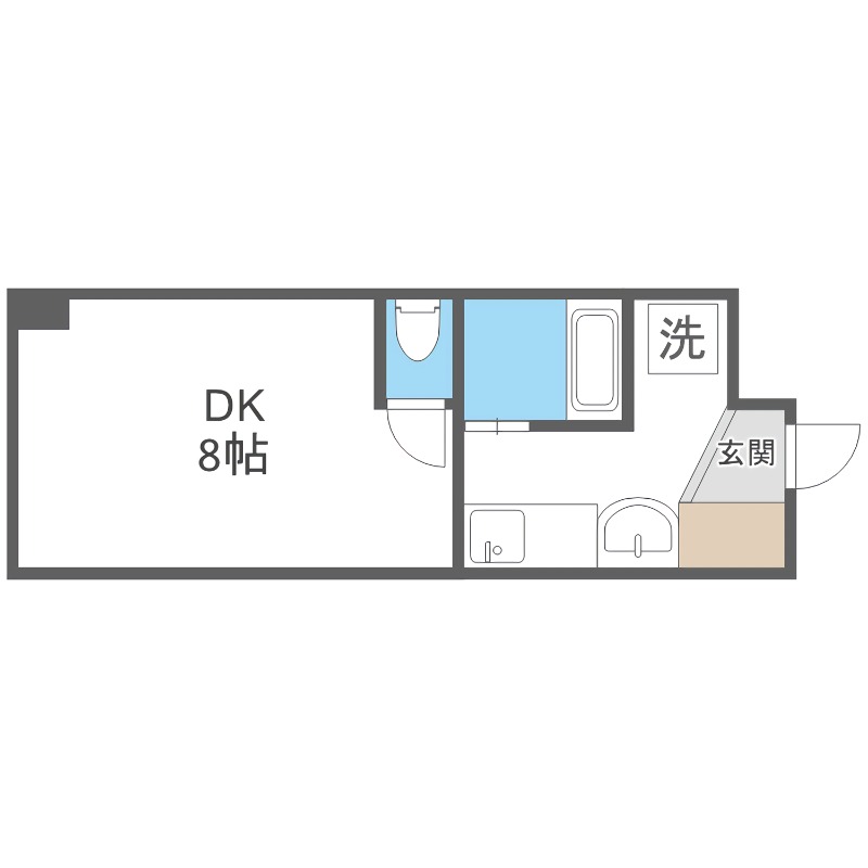 札幌市豊平区豊平一条のマンションの間取り