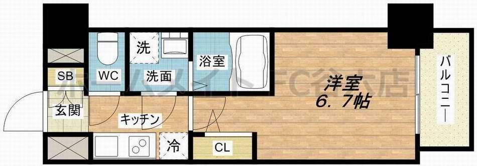 エスリード大阪上本町グリーズの間取り