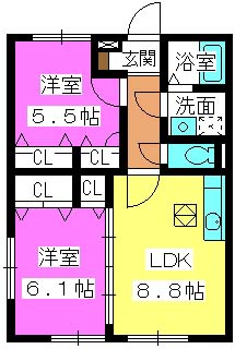 シャルマンメゾン樋井川の間取り