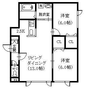 ＨａｎａＭｉｚｕｋｉ　～ハナミズキ～の間取り