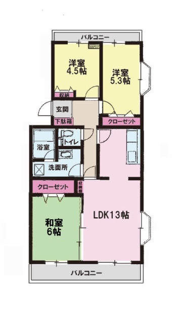 アクワメントアイザワの間取り