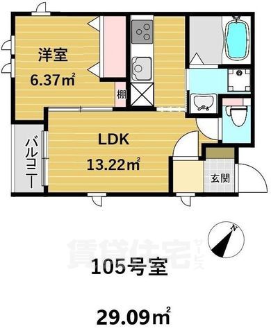 kag.R福大前の間取り