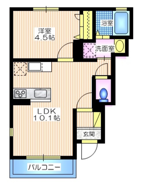 ヒルハイム峰岡の間取り