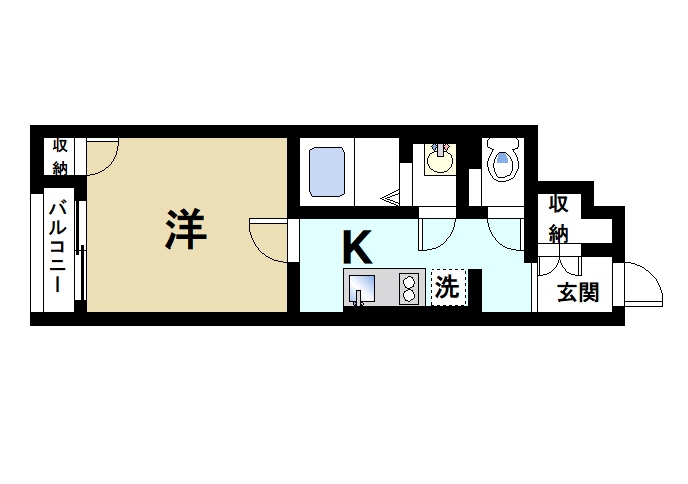 天理市東井戸堂町のアパートの間取り