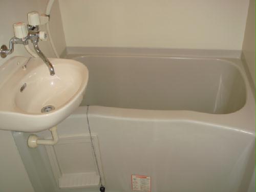 バス・シャワールーム　浴室は洗面台付きのタイプです。