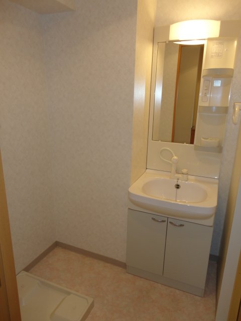 洗面設備　シャワー付き洗面台・室内洗濯機置場